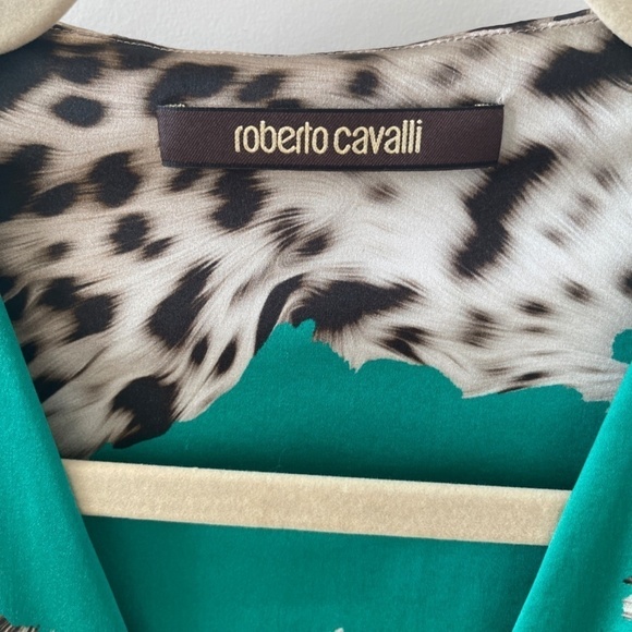 ROBERTO CAVALLI LEOPARD SILK TOP - Picture 4 of 14